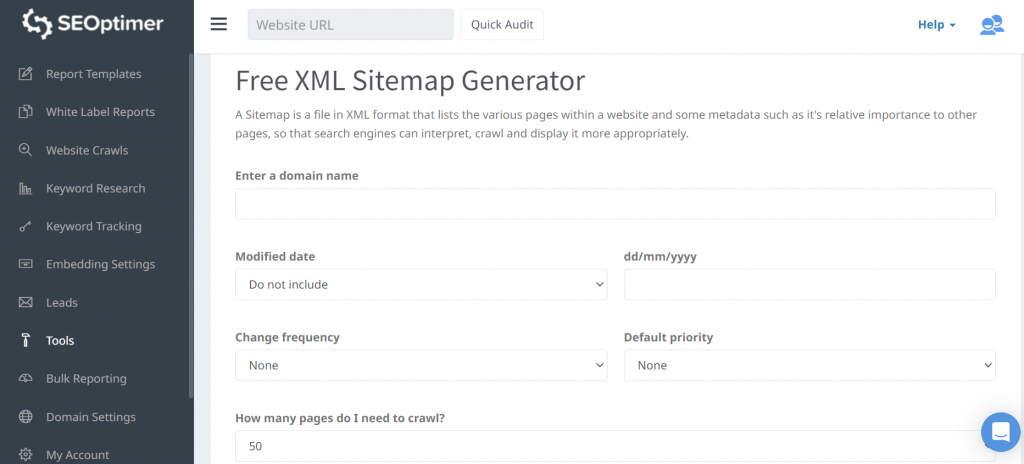 xml site haritası oluşturucu